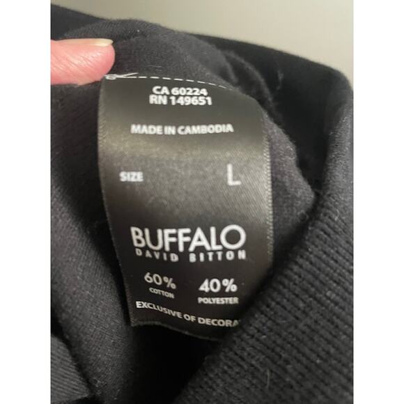 Buffalo David Britton Women's Size Large Black Crewneck Sweater - Picture 4 of 4